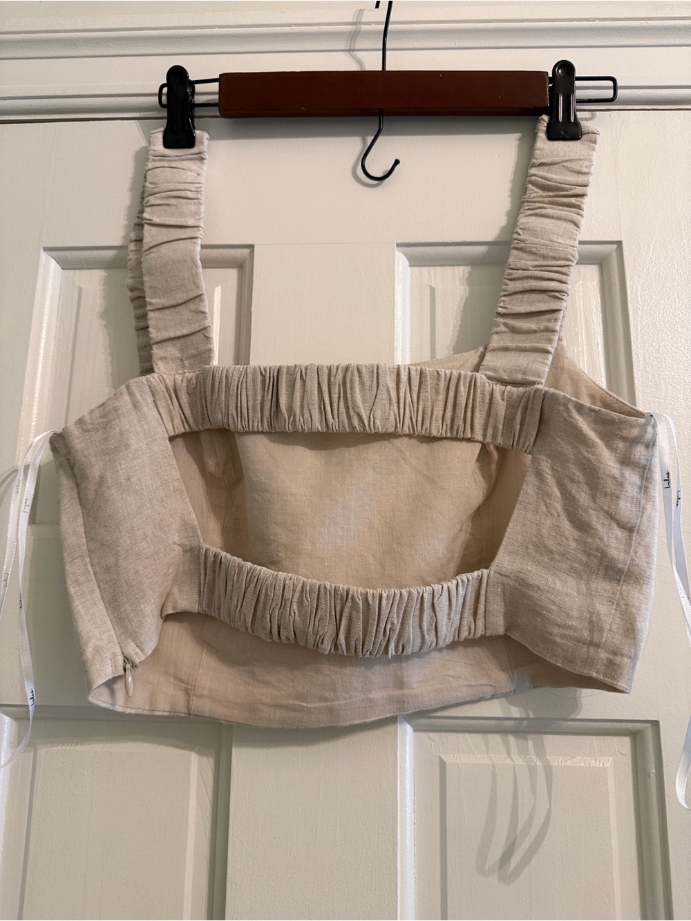 Lulu's Cream Two-Piece Midi Skirt Set with Side Slit - Picture 4 of 7